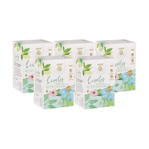 GEPA Bio Lively Wellness Tee, 20 Teebeutel 5er Pack GEPA Bio Lively Wellness Tee, 20 Teebeutel 5er Pack von GEPA