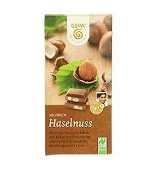 GEPA Bio Tafel-Schokolade - 1 Karton (10 x 100g) Vollmilch Nuss 38% Kakaoanteil von GEPA