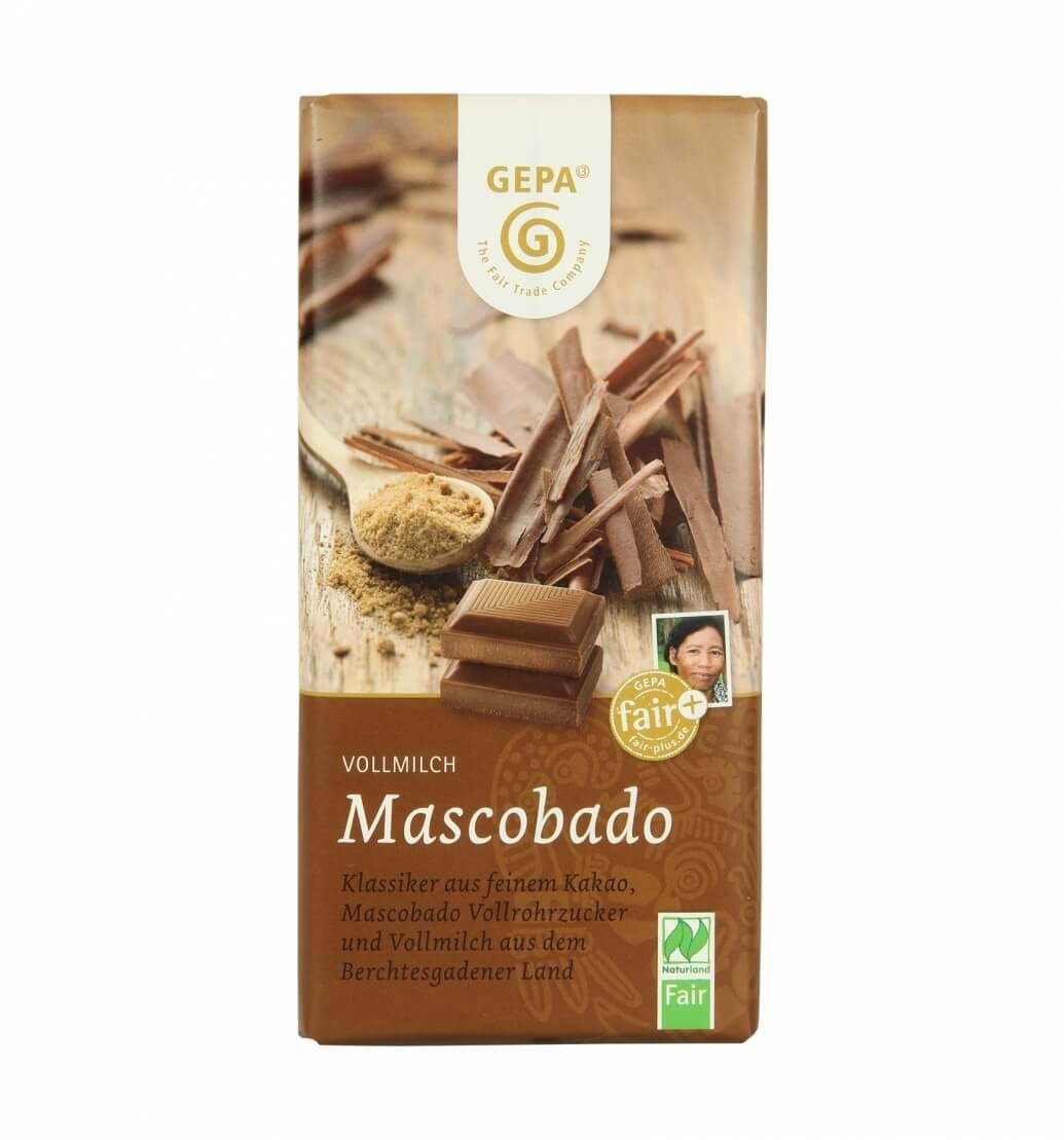 GEPA Bio Vollmilchschokolade Mascobado GEPA Bio Vollmilchschokolade Mascobado von GEPA