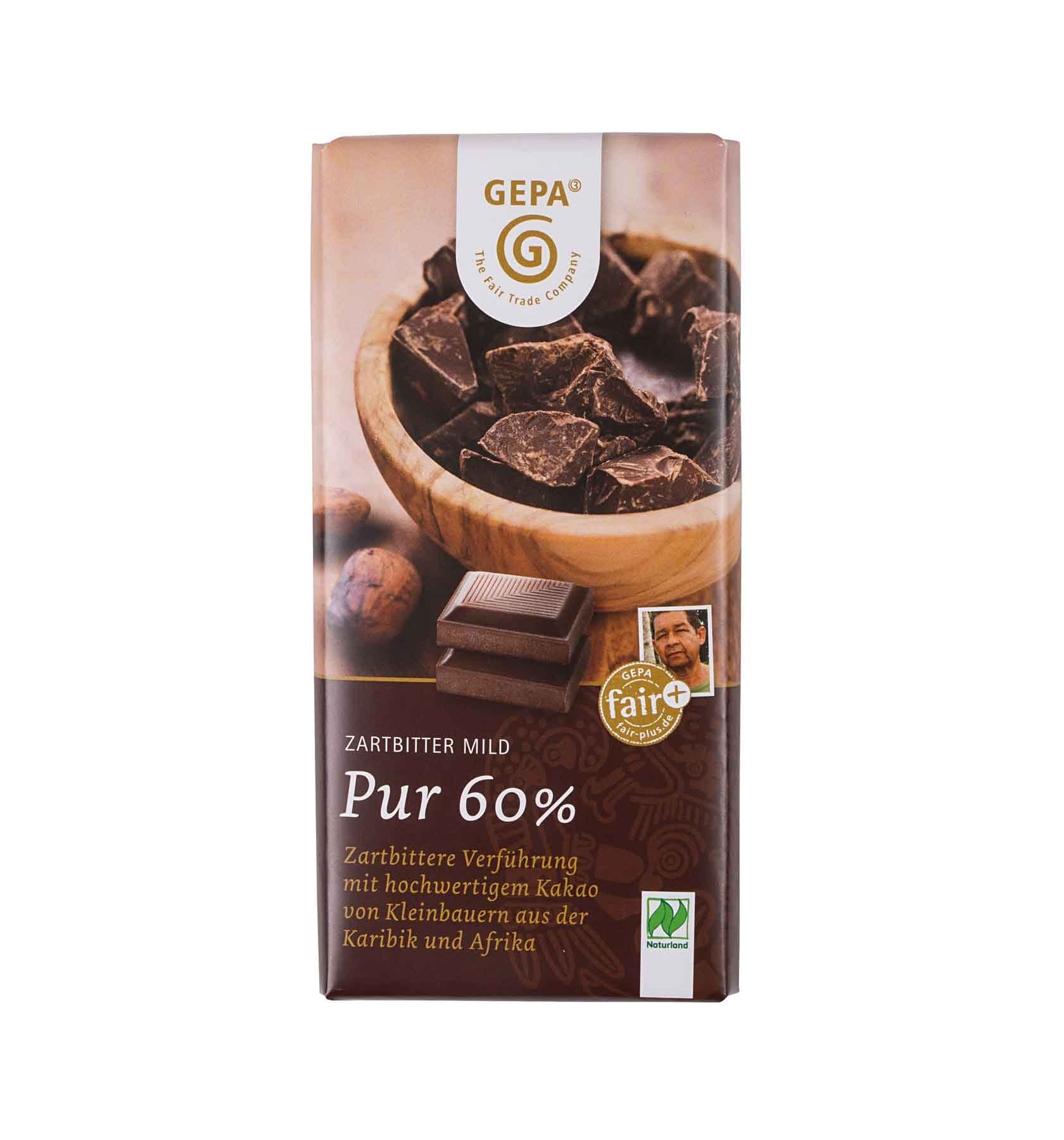 GEPA Bio Zartbitterschokolade Pur 60% von GEPA