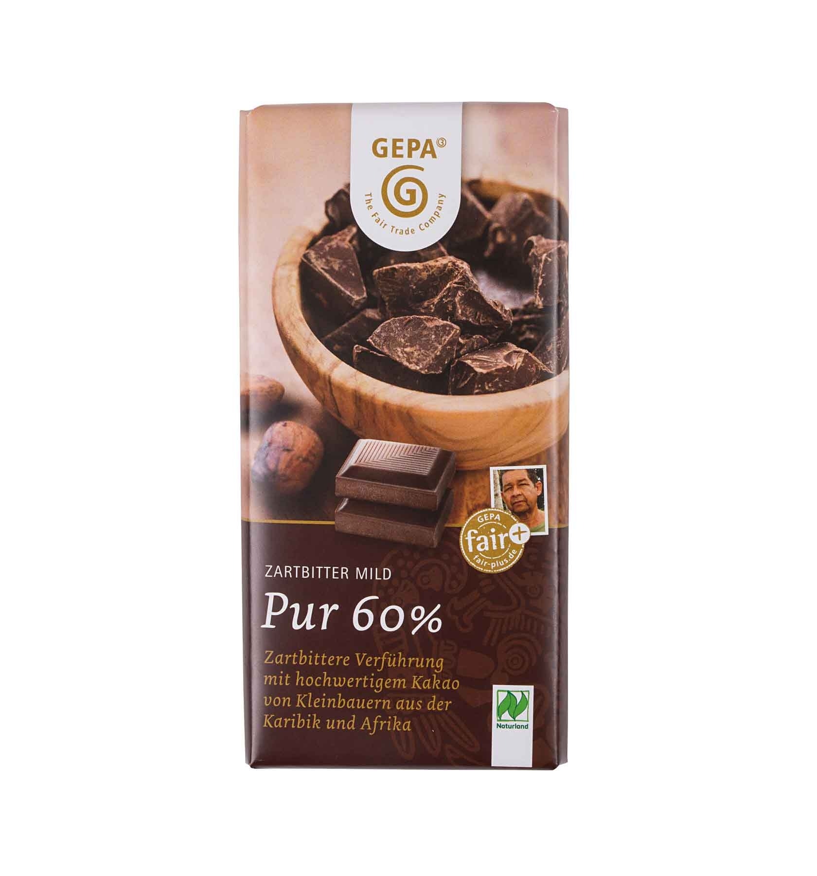 GEPA Bio Zartbitterschokolade Pur 60% GEPA Bio Zartbitterschokolade Pur 60% von GEPA
