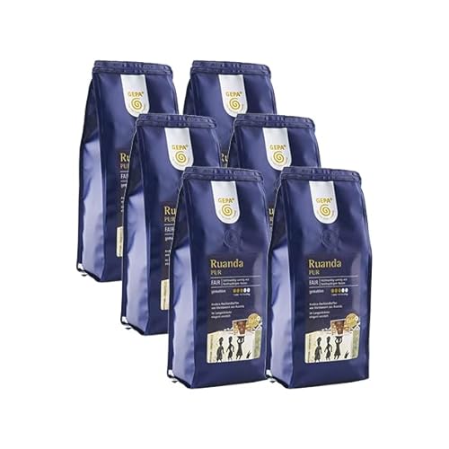 GEPA Café Ruanda PUR, 250g gemahlen, 6er Pack von GEPA