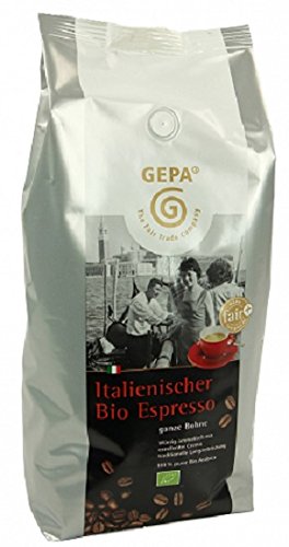 GEPA Italienischer Bio Espresso ganze Bohne 1 x 1000g von GEPA