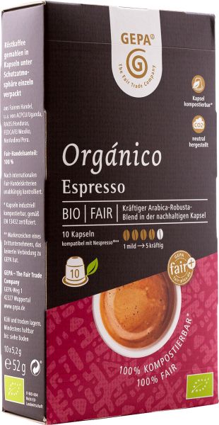 GEPA Orgánico Espresso Kapseln GEPA Orgánico Espresso Kapseln von GEPA