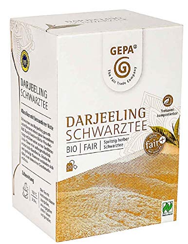 Gepa Bio Darjeeling Schwarztee - 100 Teebeutel - 5 Pack ( 20 x 2g pro Pack) von GEPA