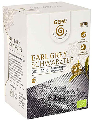 Gepa Bio Earl Grey Schwarztee - 100 Teebeutel - 5 Pack ( 20 x 1,7g pro Pack) von GEPA
