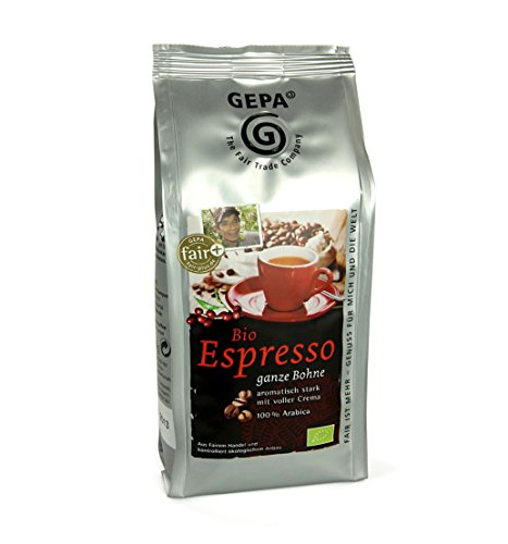 Gepa Bio Espresso ( 6 x 250 g ) ganze Bohne. Fair Trade Kaffee von GEPA