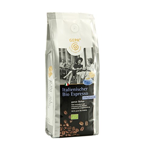 Gepa Bio Espresso Koffeinfrei ( 6 x 250 g ) ganze Bohne. Fair Trade Kaffee von GEPA