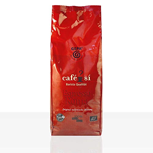 Gepa Bio Espresso Roma ganze Bohne - Aus der Café Si Linie für gehobene Ansprüche -1 Karton ( 4 x 1000 g ) von GEPA