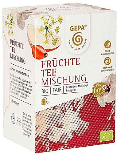 Gepa Bio Früchtetee Mischung - 100 Teebeutel - 5 Pack ( 20 x 2g pro Pack) von GEPA