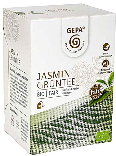 Gepa Bio Jasmin Grüntee - 100 Teebeutel - 5 Pack ( 20 x 1,5g pro Pack) von GEPA