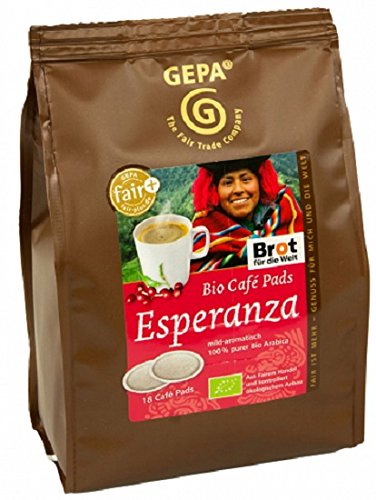 Gepa Bio Kaffee Pads Esperanza, 1 Karton mit 6 Pack ( 6 x 126g ) 108 Pads. Grundpreis pro 100g: 3,29€ von GEPA