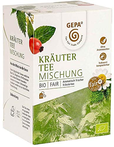 Gepa Bio Kräutertee Mischung - 100 Teebeutel - 5 Pack ( 20 x 1,7g pro Pack) von GEPA