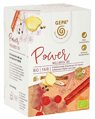 Gepa Bio Power Tee - 100 Teebeutel - 5 Pack ( 20 x 1,5g pro Pack) von GEPA
