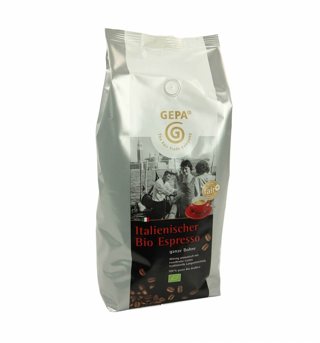 Italienischer Espresso Bio 1kg, Bohne von GEPA