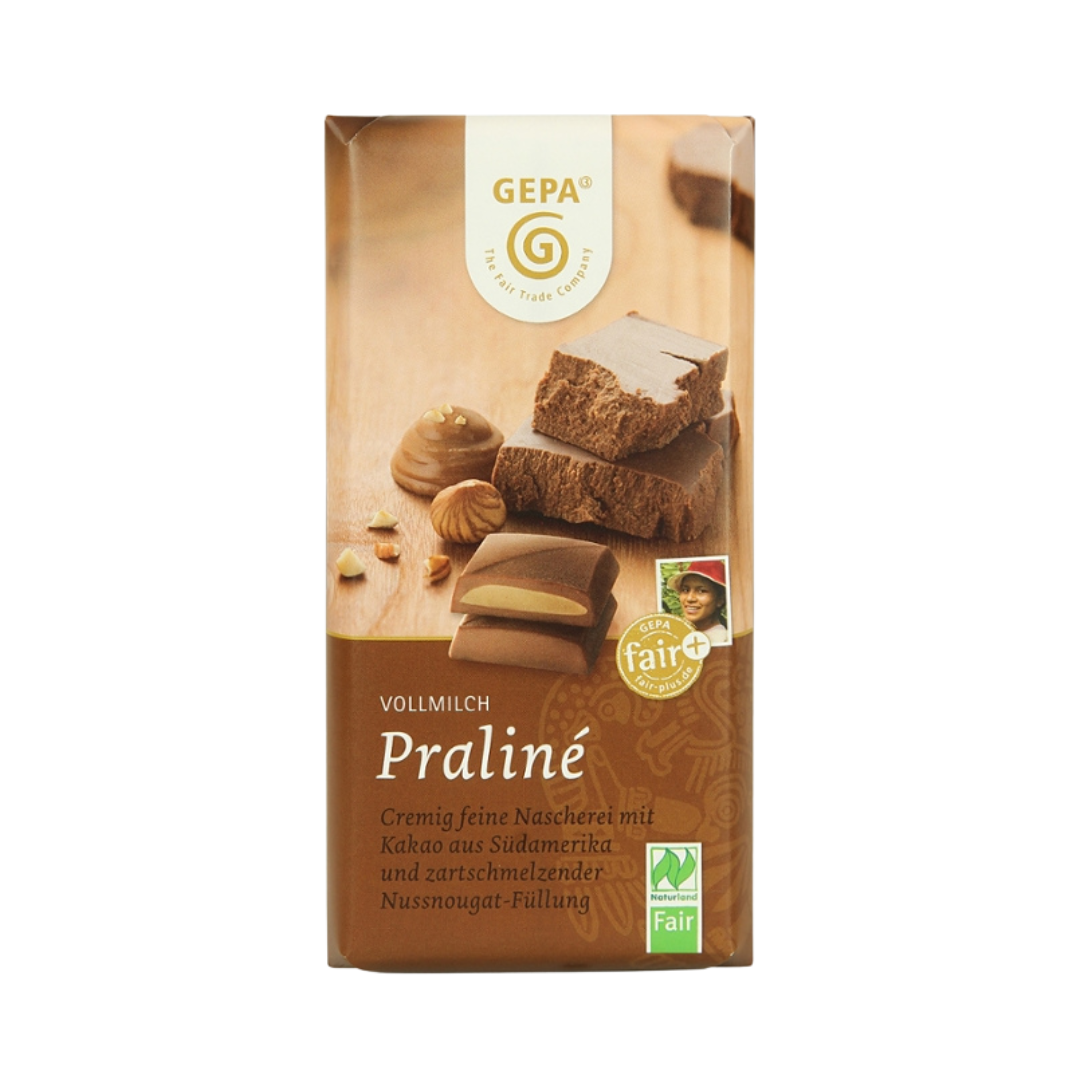 Premium Praliné Schokolade, 100g Premium Praliné Schokolade, 100g von GEPA