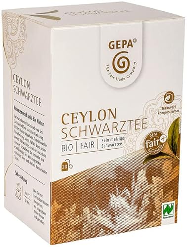 Tee bio & fair, Bio Schwarz-Tee Ceylon, Inhalt 2g, Packungsmenge 20 von GEPA