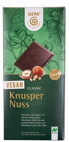 Vegane Schokolade GEPA Knusper Nuss Vegane Schokolade GEPA Knusper Nuss von GEPA