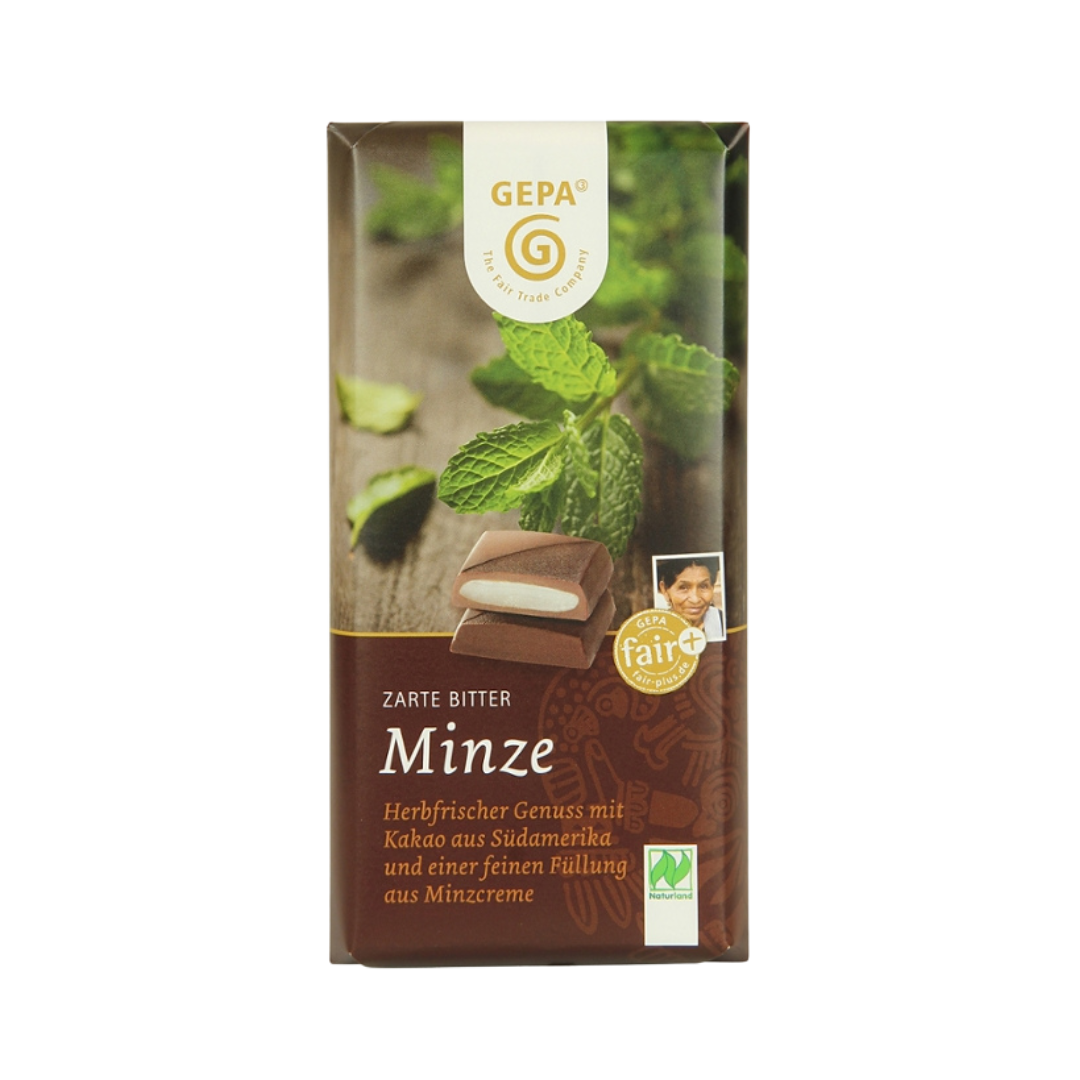 Zartbitter Minze Schokolade, 100g Zartbitter Minze Schokolade, 100g von GEPA