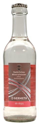 Germeta m-nus natürliches Mineralwasser ohne Kohlensäure, 20er Pack (20 x 0.25 l) MEHRWEG von GERMETA