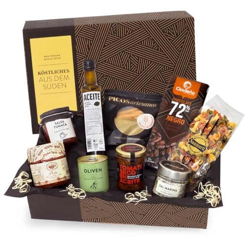 Köstliches aus dem Süden | Vegetarisches Geschenkset mit mediterraner Feinkost, nativem Olivenöl Extra und Meersalz | Geschenkfertig verpackt | GESCHENKVOLL Köstliches aus dem Süden | Vegetarisches Geschenkset mit mediterraner Feinkost, nativem Olivenöl Extra und Meersalz | Geschenkfertig verpackt | GESCHENKVOLL von GESCHENKVOLL