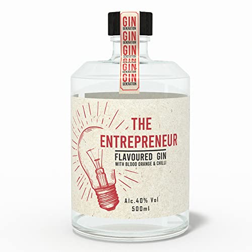 Premium Gin, The Entrepreneur - 500ml - Qualitativer Gin handgemacht in Hamburg, Hauch von Blutorange und Chili, 40% Vol von GG