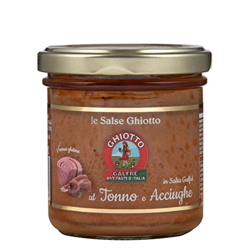 Ghiotto, Galfrè Antipasti d'Italia, Thunfisch-Sardellen-Creme, ideal als herzhafte Zutat für Pasta, Crostini und für Aperitifs, glutenfrei, 140 g-Packung von GHIOTTO GALFRE' ANTIPASTI D'ITALIA