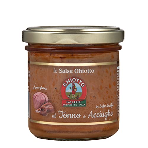 Ghiotto, Galfrè Antipasti d'Italia, Thunfisch-Sardellen-Creme, ideal als herzhafte Zutat für Pasta, Crostini und für Aperitifs, glutenfrei, 140 g-Packung Ghiotto, Galfrè Antipasti d'Italia, Thunfisch-Sardellen-Creme, ideal als herzhafte Zutat für Pasta, Crostini und für Aperitifs, glutenfrei, 140 g-Packung von GHIOTTO GALFRE' ANTIPASTI D'ITALIA