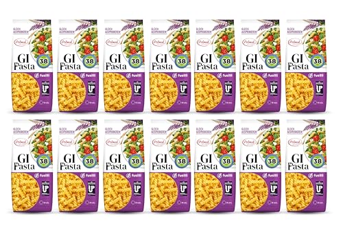 Fusilli Nudeln für Diabetiker & Low Carb | Hergestellt aus Hartweizen | Low-Carb-Diät | Glykämischer Index 38 (14er pack) von GI Pasta