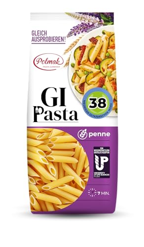 Penne Nudeln für Diabetiker & Low Carb | Hergestellt aus Hartweizen | Low-Carb-Diät | Glykämischer Index 38 von GI Pasta