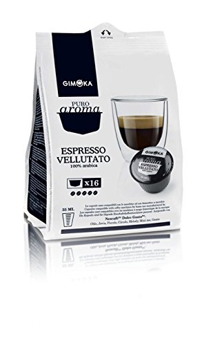 Gimoka Kompatibel mit Nescafè Dolce Gusto, 16 Samtkapseln von Gimoka