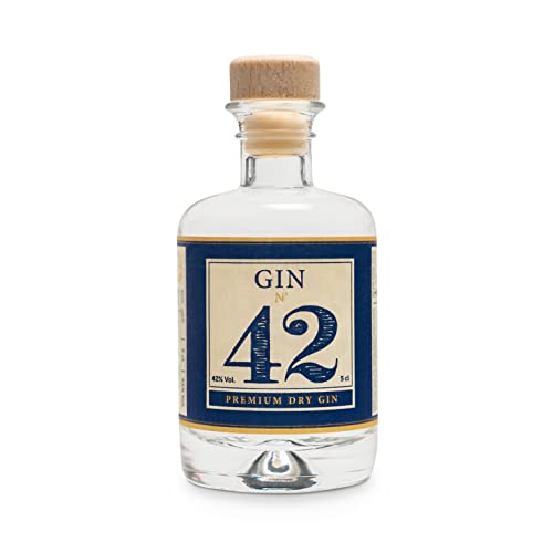 Gin 42 Premium Dry Gin 50 ml 42% Vol. l Gin Miniaturflaschen l Premium Mini Gin in kleinen Flaschen | Vegan | Perfekt als Gin Geschenkset | Mini Gin Flaschen Gin 42 Premium Dry Gin 50 ml 42% Vol. l Gin Miniaturflaschen l Premium Mini Gin in kleinen Flaschen | Vegan | Perfekt als Gin Geschenkset | Mini Gin Flaschen von GIN 42