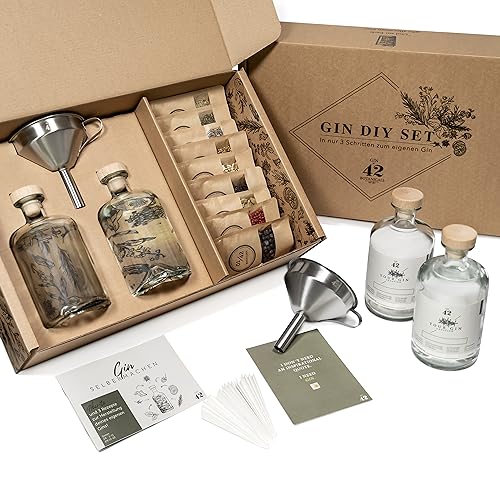Gin Set zum Selbermachen inkl. ALKOHOL - DIY Gin Geschenkset für Frauen und Männer - Gin Baukasten mit ausgewählten Botanicals und Gewürze - Die Geschenkidee mit Alkohol - Gin Probierset Gin Set zum Selbermachen inkl. ALKOHOL - DIY Gin Geschenkset für Frauen und Männer - Gin Baukasten mit ausgewählten Botanicals und Gewürze - Die Geschenkidee mit Alkohol - Gin Probierset von GIN 42