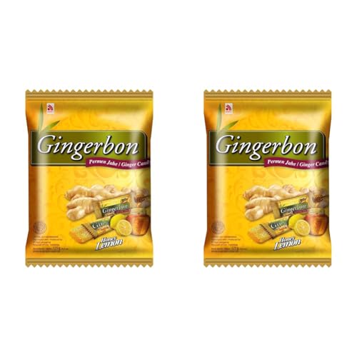 GINGERBON - Ingwer Honig Zitrone Bonbons - (1 X 125 GR) (Packung mit 2) von Gingerbon