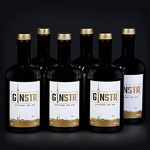 Sechs Flaschen GINSTR – Stuttgart Dry Gin (6 x 0,5l) von GINSTR - Stuttgart Dry Gin