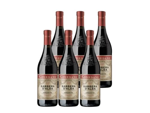 GIORDANO VINI Wein Barbera d'Alba DOC 2021 - Piemontesischer Rotwein, Frisch, Ausgewogen und Fruchtig, Trockener Rotwein, Piemont, 14% vol. Karton mit 6 Flaschen à 75 cl GIORDANO VINI Wein Barbera d'Alba DOC 2021 - Piemontesischer Rotwein, Frisch, Ausgewogen und Fruchtig, Trockener Rotwein, Piemont, 14% vol. Karton mit 6 Flaschen à 75 cl von Giordano