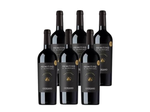 GIORDANO VINI Wein Primitivo di Manduria Riserva DOC 2018 - Apulischer Primitivo Rotwein, Samtig und Anhaltend, Ideal für besondere Momente, Apulien, 14,5% vol. Karton mit 6 Flaschen à 75 cl GIORDANO VINI Wein Primitivo di Manduria Riserva DOC 2018 - Apulischer Primitivo Rotwein, Samtig und Anhaltend, Ideal für besondere Momente, Apulien, 14,5% vol. Karton mit 6 Flaschen à 75 cl von GIORDANO
