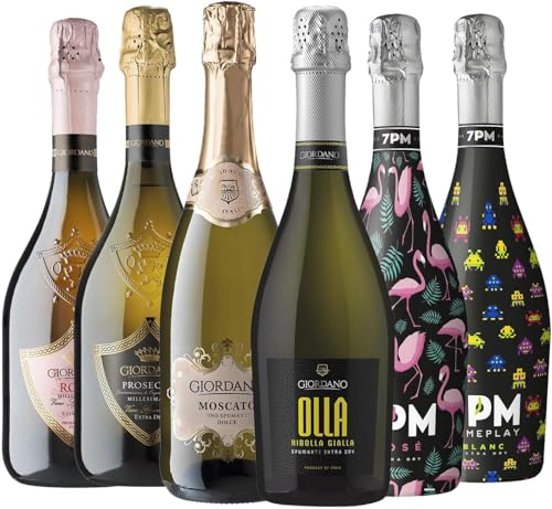 Giordano – SEKT-AUSWAHL – Packung mit 6 verschiedenen Schaumweinsorten, darunter Sweet und ExtraDry – 6 Flaschen à 75 cl Giordano – SEKT-AUSWAHL – Packung mit 6 verschiedenen Schaumweinsorten, darunter Sweet und ExtraDry – 6 Flaschen à 75 cl von Giordano