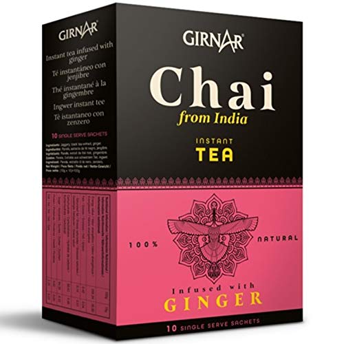 Chai Latte GIRNAR 100g (10 beutel) - Chai Ingwer - Chai - Chai tee - Indischer Chai Tee - Chai Tea - Chai Tee Portionsbeutel - Indian Chai - Chai Latte Teebeutel - Chai Tea Bags - Indischer Tee Chai von GIRNAR