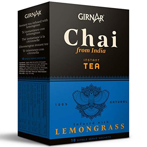 Chai Latte GIRNAR 100g (10 beutel) - Chai Zitronengras - Chai - Chai tee - Indischer Chai Tee - Chai Tea - Chai Tee Portionsbeutel - Indian Chai - Chai Latte Teebeutel - Chai Tea Bags - Tee Chai von GIRNAR