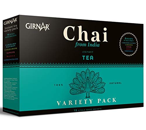 Chai Latte GIRNAR 150g (15 beutel) - Chai Sortenpaket - Chai - Chai tee - Indischer Chai Tee - Chai Tea - Chai Tee Portionsbeutel - Indian Chai - Chai Latte Teebeutel - Chai Tea Bags - Tee Chai von GIRNAR