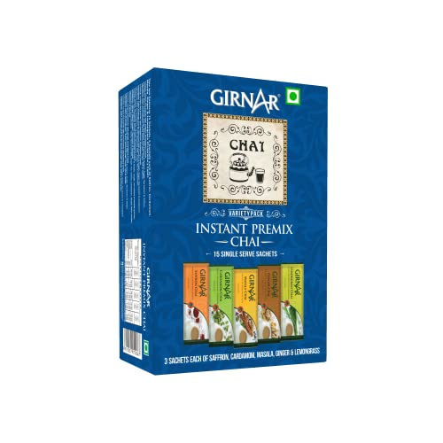 Girnar Instant Premix Chai – Sortimentspackung (15 Beutel) von GIRNAR