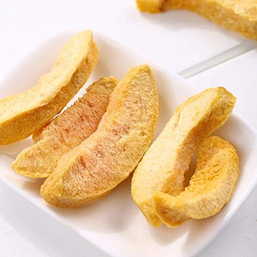GLORIOUS INHERITING / BAIGUZHENZHEN Asiatischer Ursprung gefriergetrocknete gelbe Pfirsiche aus knusprigem Scheibenstück mit Netzbeutel von 1KGS / 1,000 gramm von GLORIOUS INHERITING