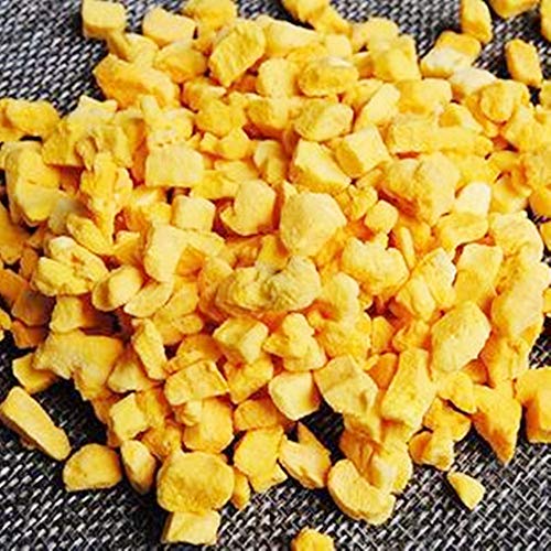 GLORIOUS INHERITING / BAIGUZHENZHEN Asiatischer Ursprung gefriergetrocknete gelbe Pfirsiche aus knusprigen Würfelstück mit Netzbeutel von 1KGS / 1,000 gramm von GLORIOUS INHERITING
