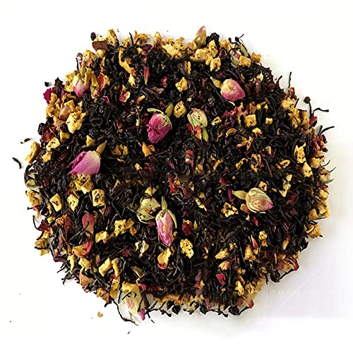 Glorious Inheriting Ceylon schwarzer Tee Blätter gemischt mit Hibiskus Sabdariffa, süße Rosinen, Apfelscheibe, Orangenschale und Rosenblätter mit Netzbeutel von 1,000 gramm von GLORIOUS INHERITING