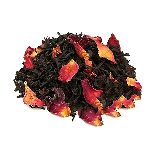 Glorious Inheriting Ceylon schwarzer Tee Blätter gemischt mit getrocknete Rosenblätter mit Netzbeutel von 1,000 gramm von GLORIOUS INHERITING