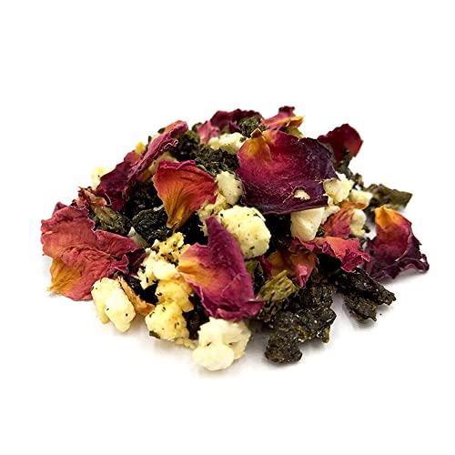 Glorious Inheriting Oolong Tee gemischt mit getrocknete weiße Pfirsichwürfel und getrocknete Rosenblätter mit Netzbeutel von 1,000 gramm von GLORIOUS INHERITING