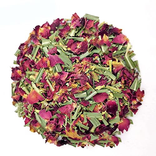 Glorious Inheriting getrocknete Citronella gemischt mit Ingwerwürfel und getrocknete Rosenblätter mit Netzbeutel von 1,000 gramm von GLORIOUS INHERITING
