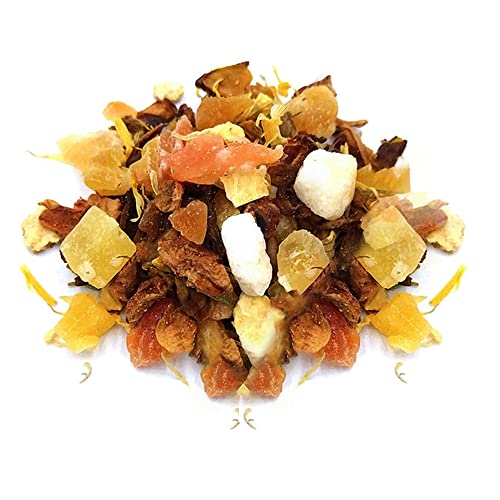 Glorious Inheriting weiße Rosenblätters gemischt mit Papayawürfel, Apfel, Steinzucker, Orangenschale, Mangowürfel und Chrysantheme mit Netzbeutel von 1,000 gramm von GLORIOUS INHERITING