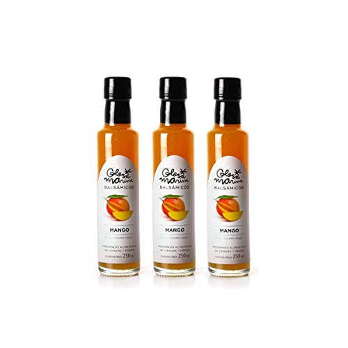 GLOSA MARINA 3er Paket *MANGO* Crema Balsámica de Mango - Balsamico Gourmet Essig Creme Mango (3 x 250ml) von GLOSA MARINA